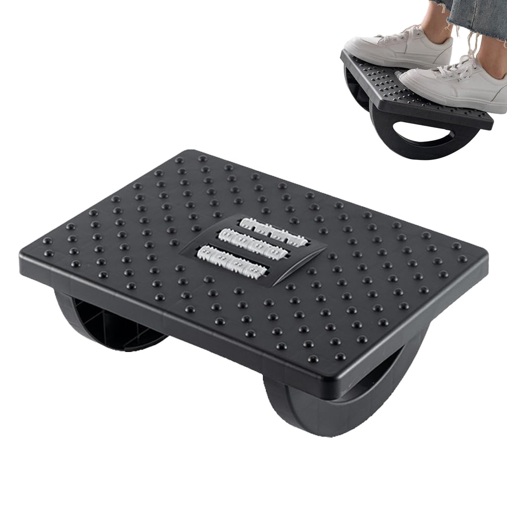 HASTHIP Foot Rest Under Desk Multifunction Swingable Foot Rest for Office Chair Ergonomic Foot Stool with Massage Texture and Roller Relieve Stiffness, Numbness Promote Leg Circulation HASTHIP Foot Rest Under Desk Multifunction Swingable Foot Rest for Office Chair Ergonomic Foot Stool with Massage Texture and Roller Relieve Stiffness, Numbness Promote Leg Circulation
